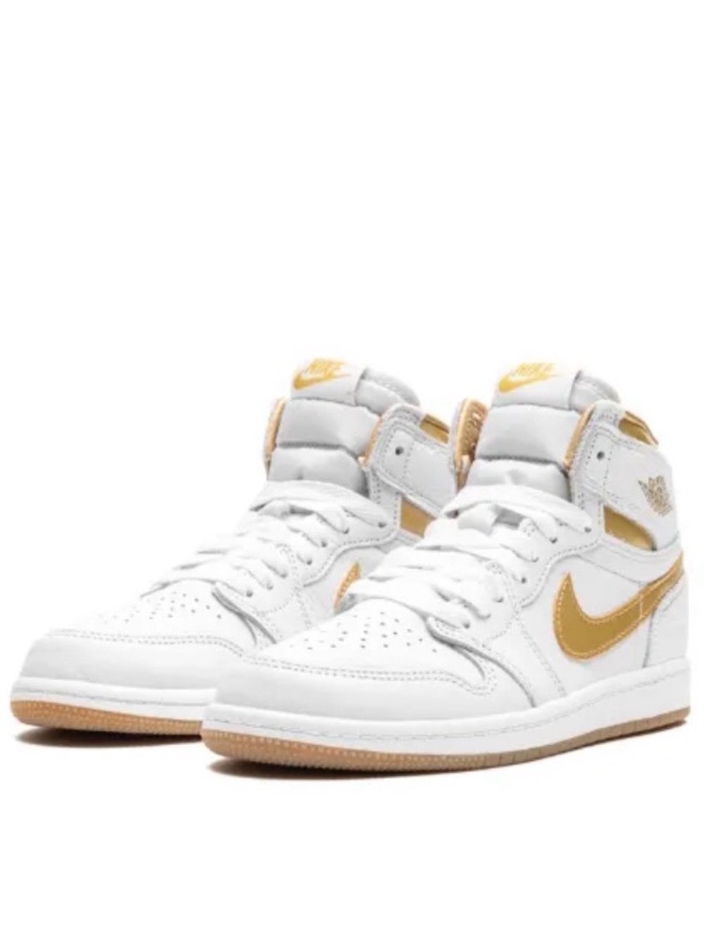 JORDAN 1 RETRO HIGH OG (PS) WHITE/METALLIC GOLD size 2Y